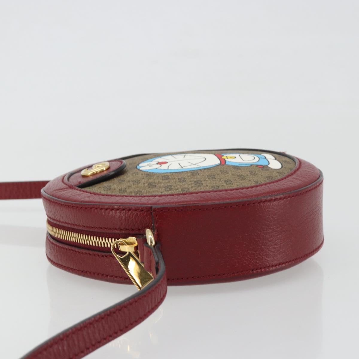 GUCCI Micro GG Supreme Doraemon Collaboration Bag PVC Beige 625216 Auth ka5794M