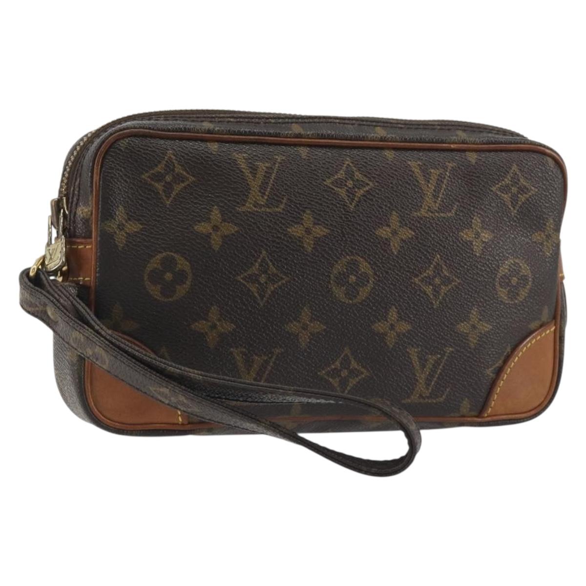 LOUIS VUITTON Monogram Marly Dragonne PM Clutch Bag M51827 LV Auth ka5798A