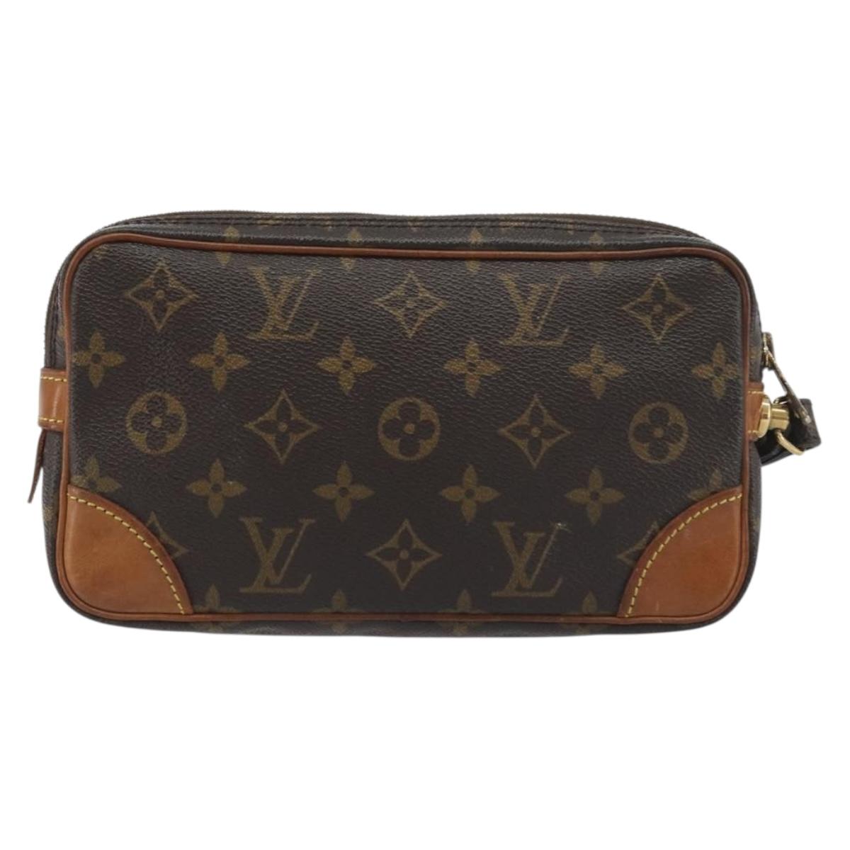 LOUIS VUITTON Monogram Marly Dragonne PM Clutch Bag M51827 LV Auth ka5798A