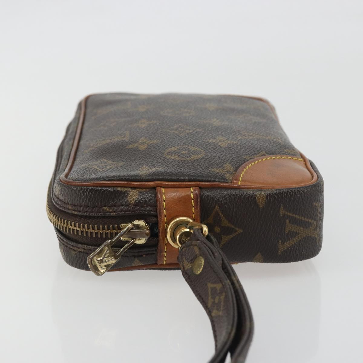 LOUIS VUITTON Monogram Marly Dragonne PM Clutch Bag M51827 LV Auth ka5798A
