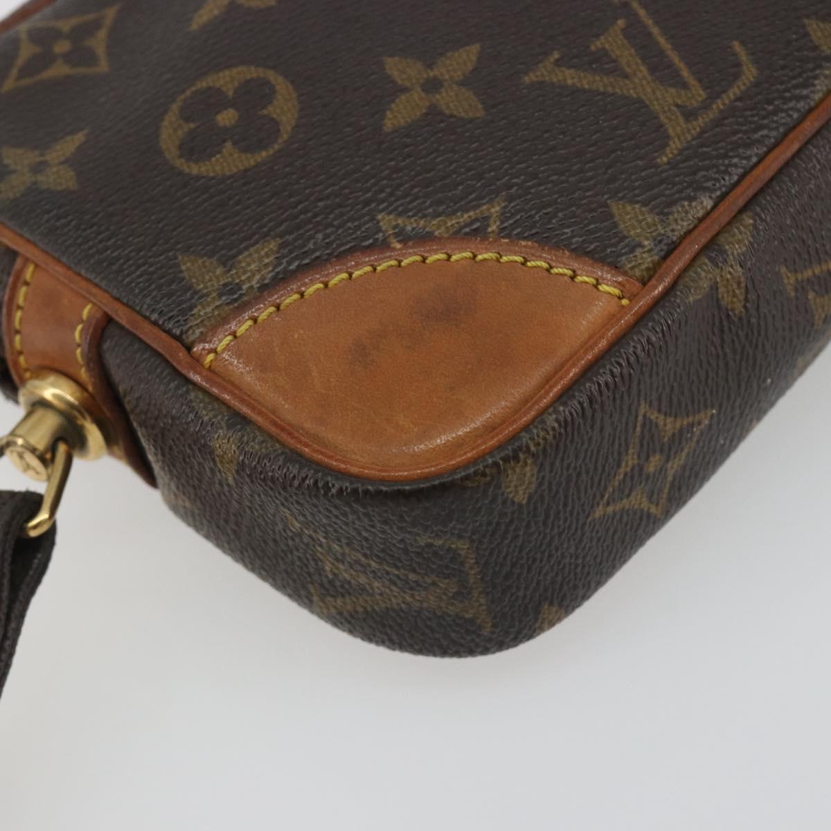 LOUIS VUITTON Monogram Marly Dragonne PM Clutch Bag M51827 LV Auth ka5798A