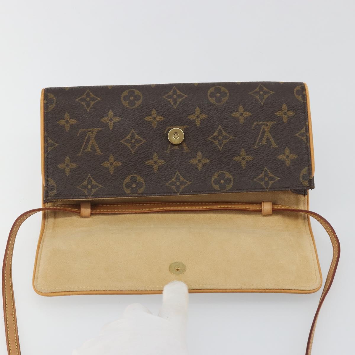 LOUIS VUITTON Monogram Pochette Twin GM Shoulder Bag M51852 LV Auth ka5799