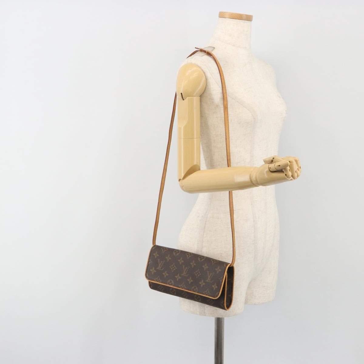 LOUIS VUITTON Monogram Pochette Twin GM Shoulder Bag M51852 LV Auth ka5799