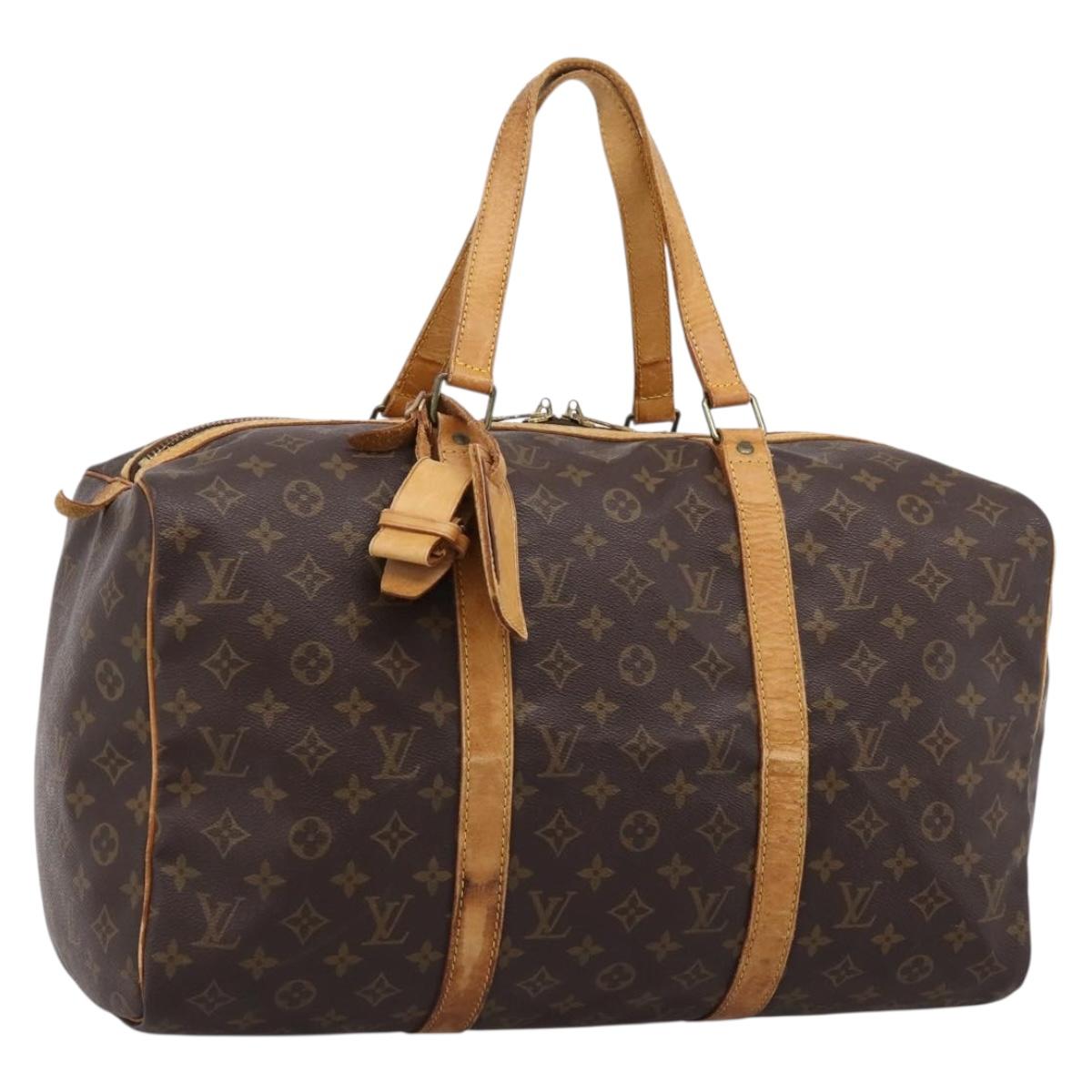 LOUIS VUITTON Monogram Sac Souple 45 Boston Bag M41624 LV Auth ka5803