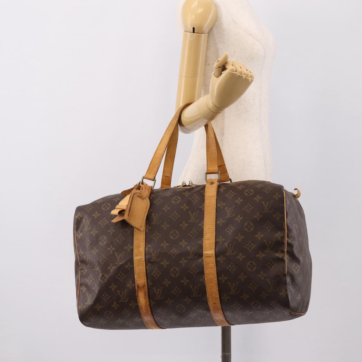 LOUIS VUITTON Monogram Sac Souple 45 Boston Bag M41624 LV Auth ka5803
