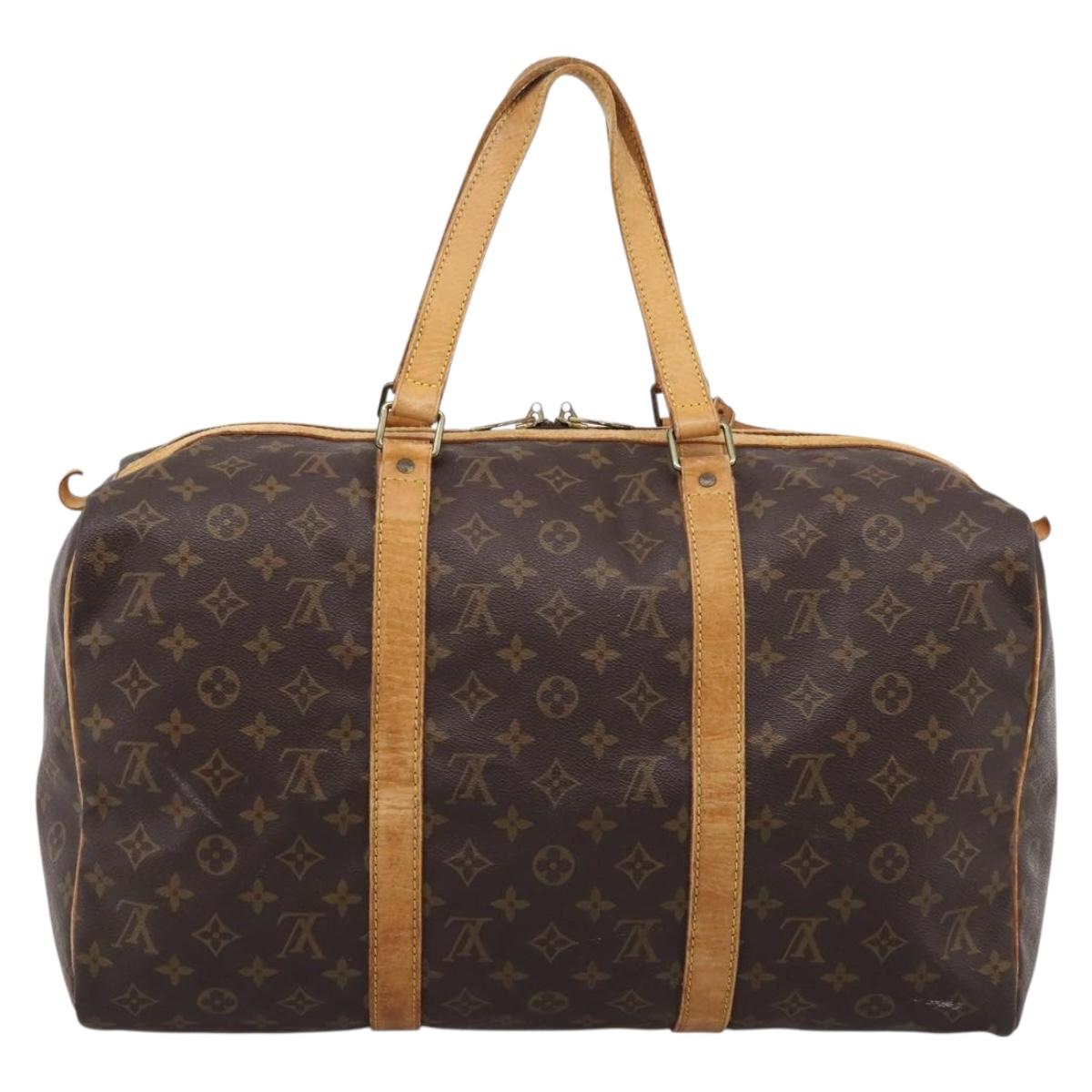 LOUIS VUITTON Monogram Sac Souple 45 Boston Bag M41624 LV Auth ka5803