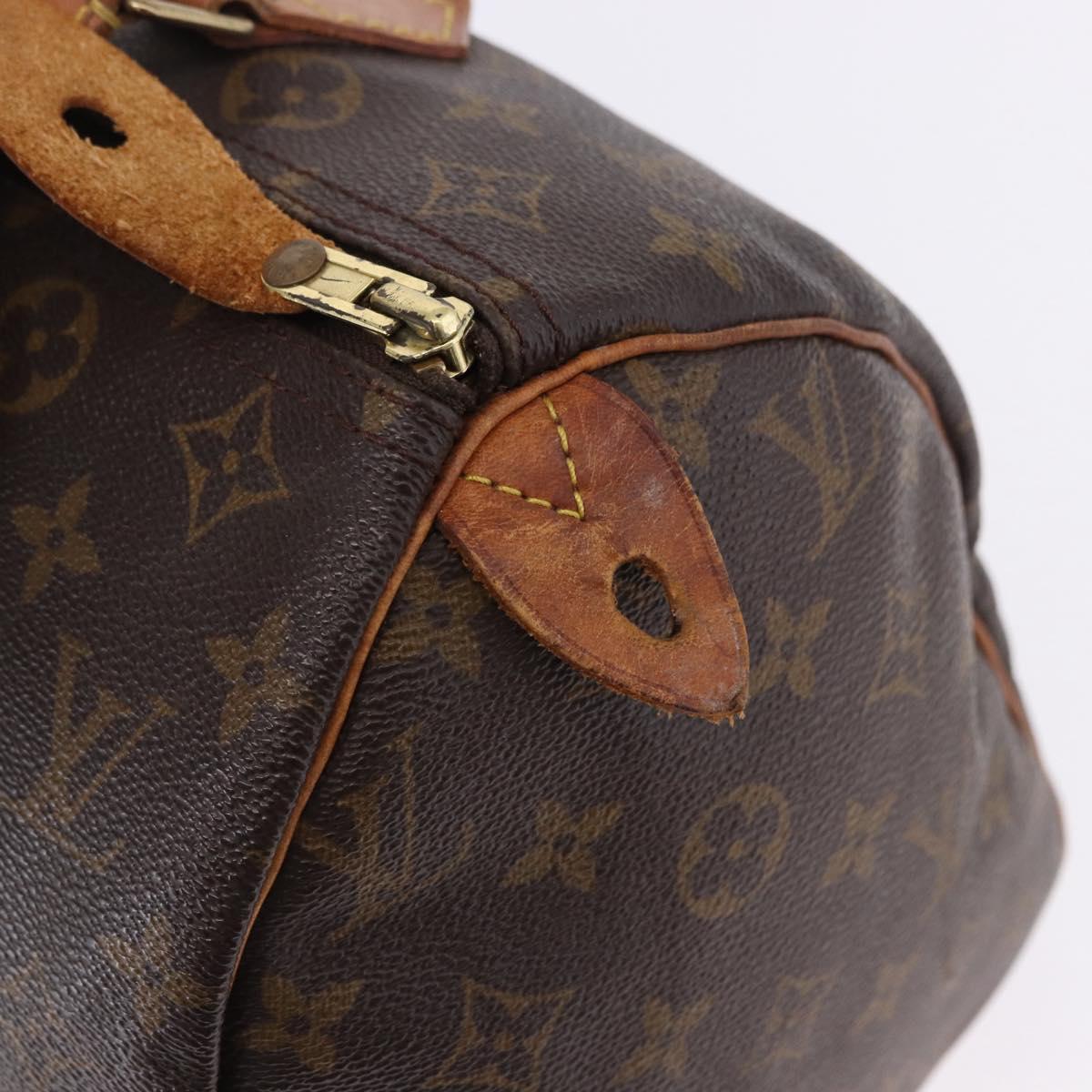 LOUIS VUITTON Monogram Speedy 30 Hand Bag M41526 LV Auth ka5804A