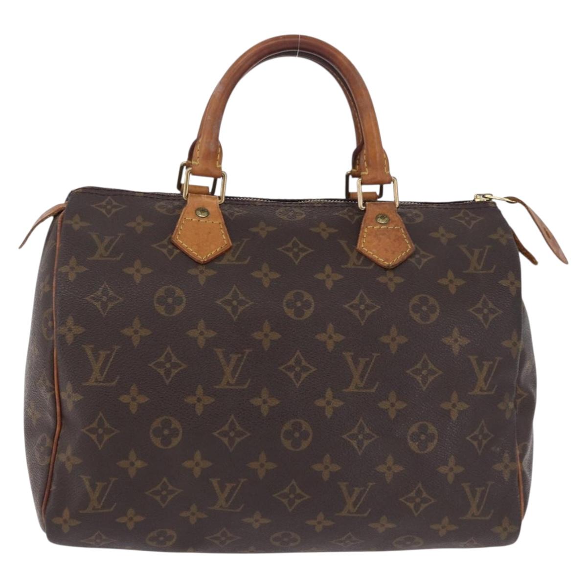 LOUIS VUITTON Monogram Speedy 30 Hand Bag M41526 LV Auth ka5804A