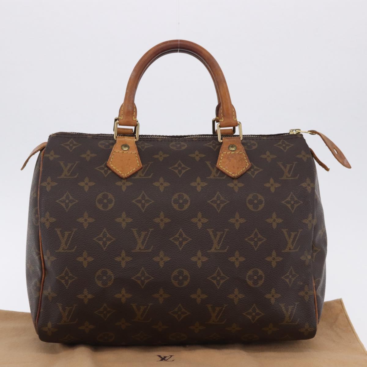 LOUIS VUITTON Monogram Speedy 30 Hand Bag M41526 LV Auth ka5804A