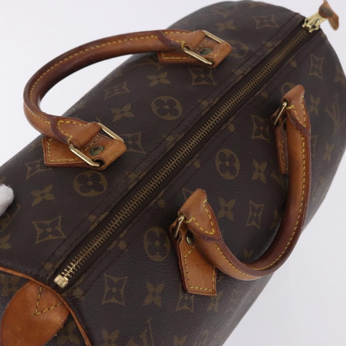 LOUIS VUITTON Monogram Speedy 30 Hand Bag M41526 LV Auth ka5804A