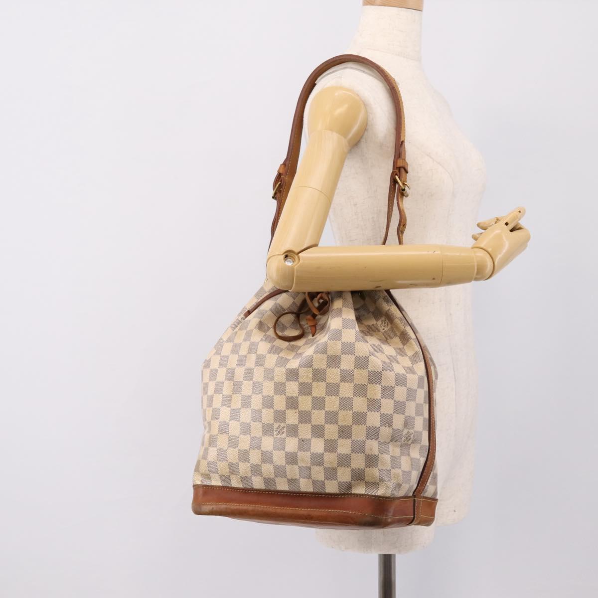 LOUIS VUITTON Damier Azur Noe Shoulder Bag N42222 LV Auth ka5805