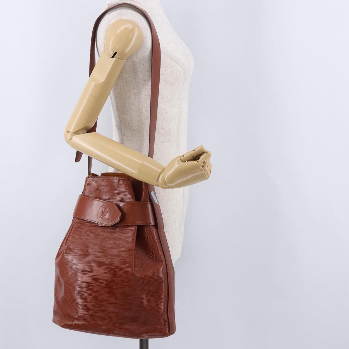 LOUIS VUITTON Epi Sac Depaule GM Shoulder Bag Brown M80193 LV Auth ka5808
