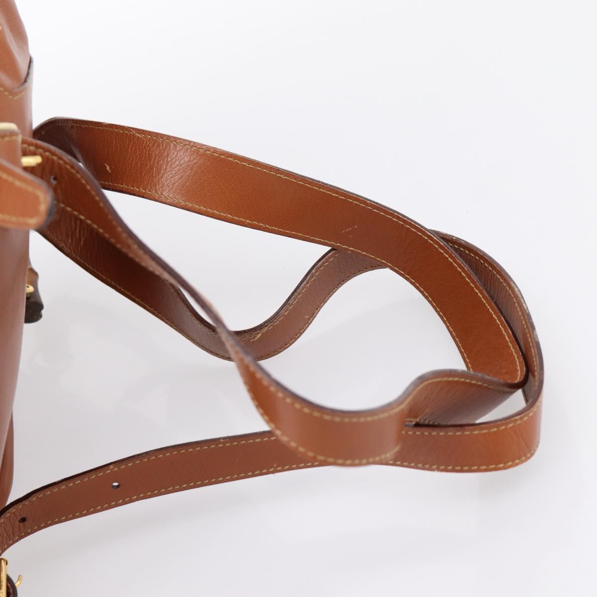 GUCCI Bamboo Backpack Leather Brown Gold 003 2058 0016 Auth ka5812