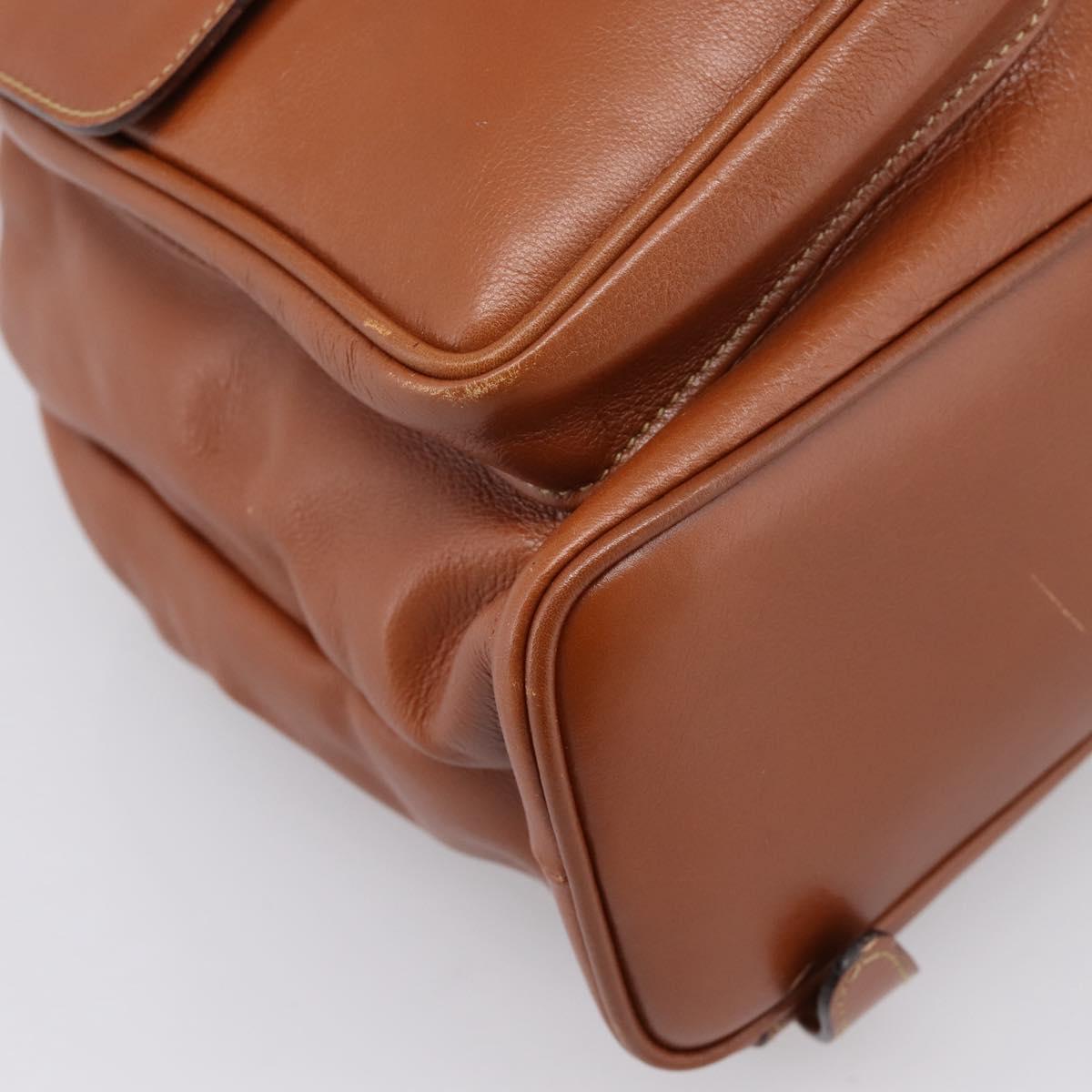 GUCCI Bamboo Backpack Leather Brown Gold 003 2058 0016 Auth ka5812