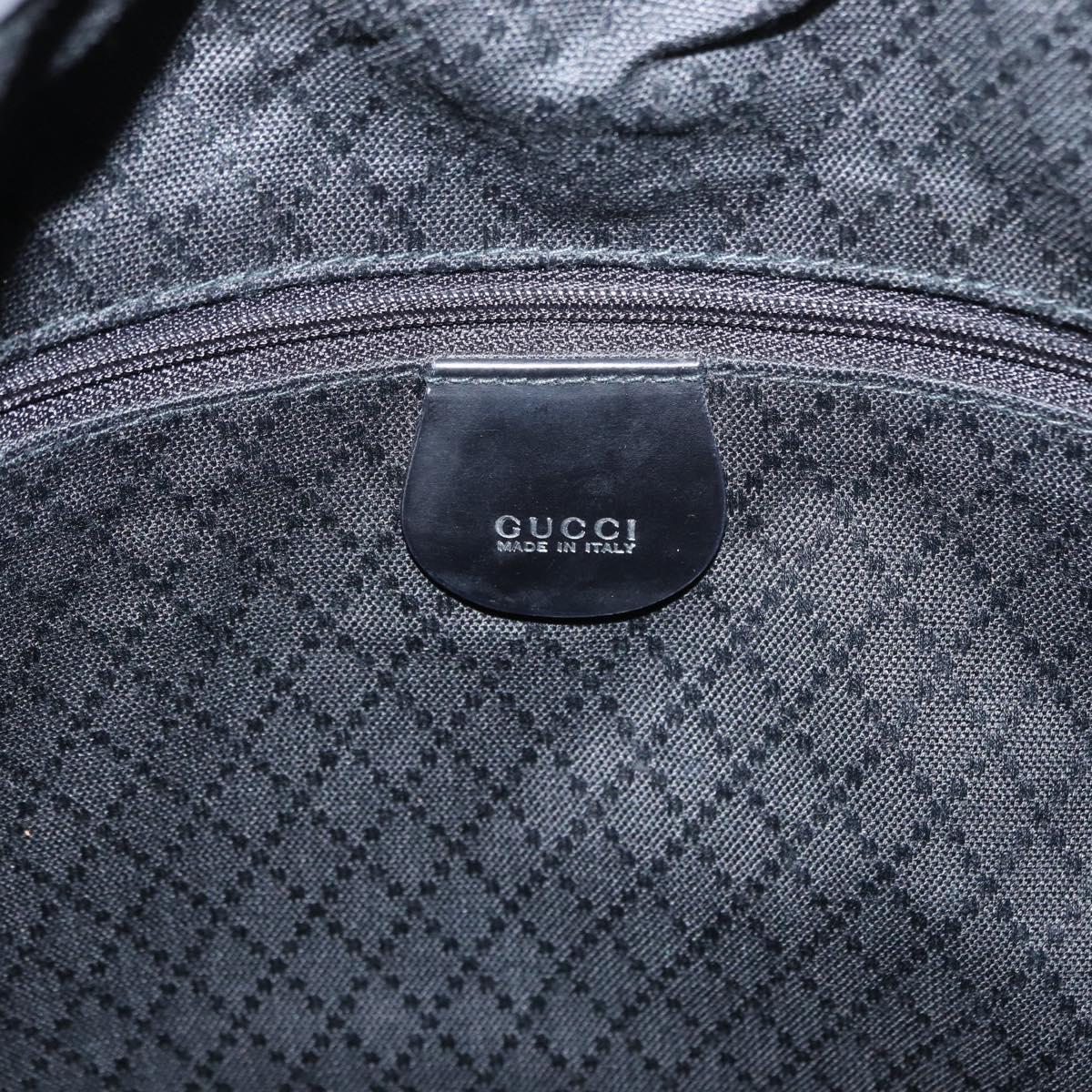 GUCCI Bamboo Shoulder Bag Canvas Black Silver 001 1014 1577 5 Auth ka582