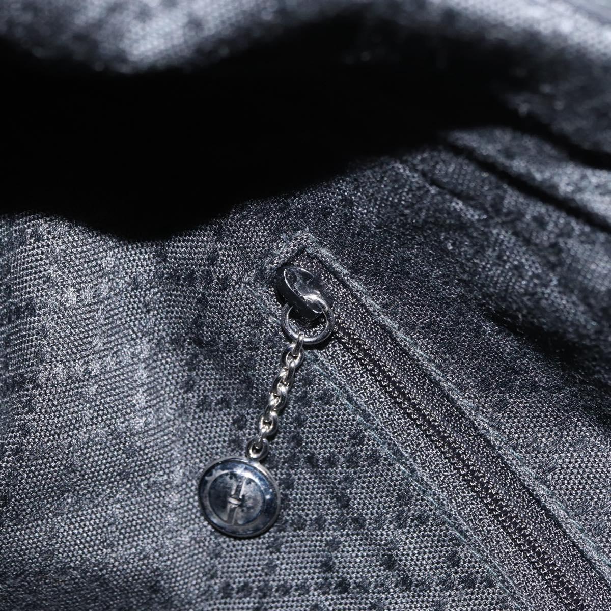 GUCCI Bamboo Shoulder Bag Canvas Black Silver 001 1014 1577 5 Auth ka582