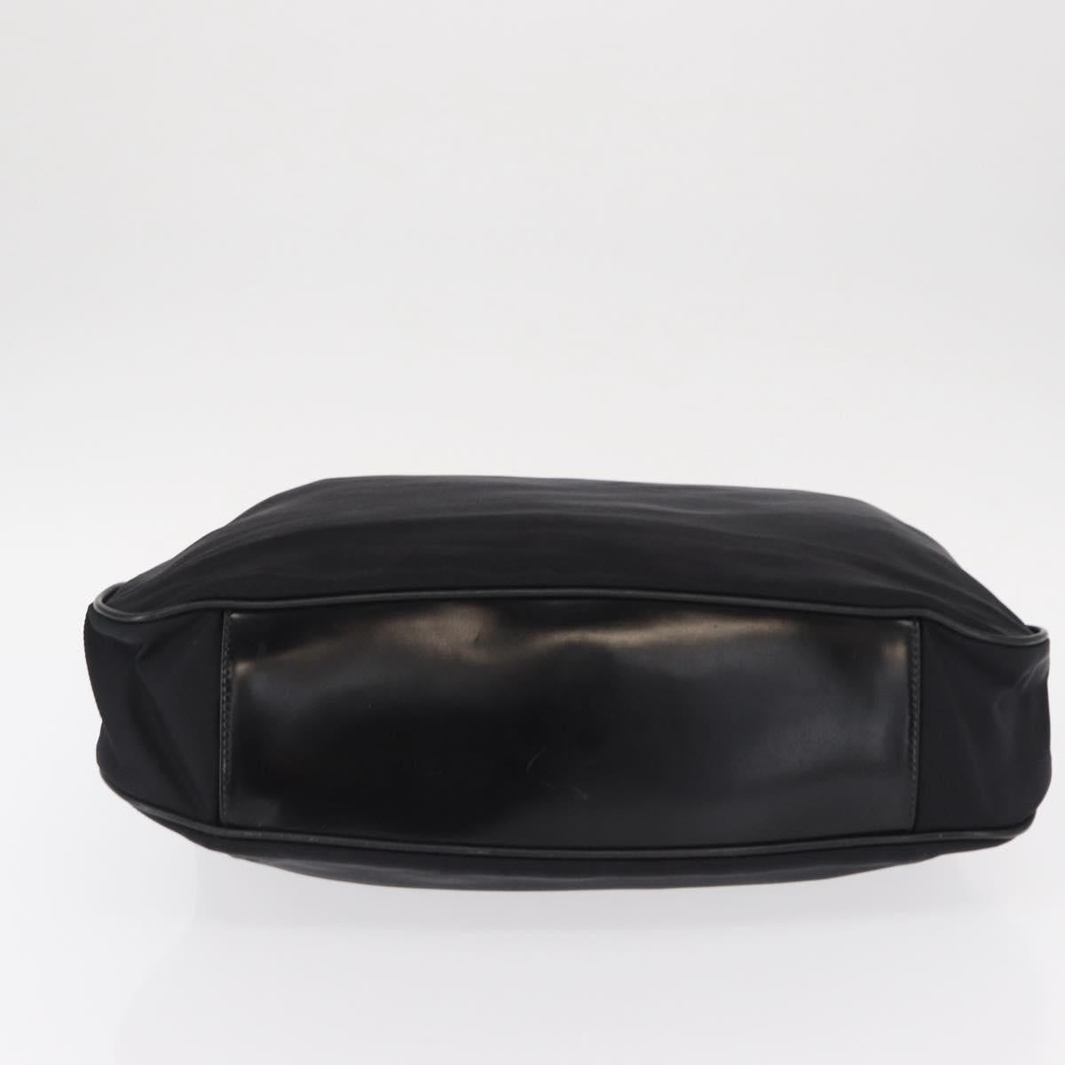 GUCCI Bamboo Shoulder Bag Canvas Black Silver 001 1014 1577 5 Auth ka582