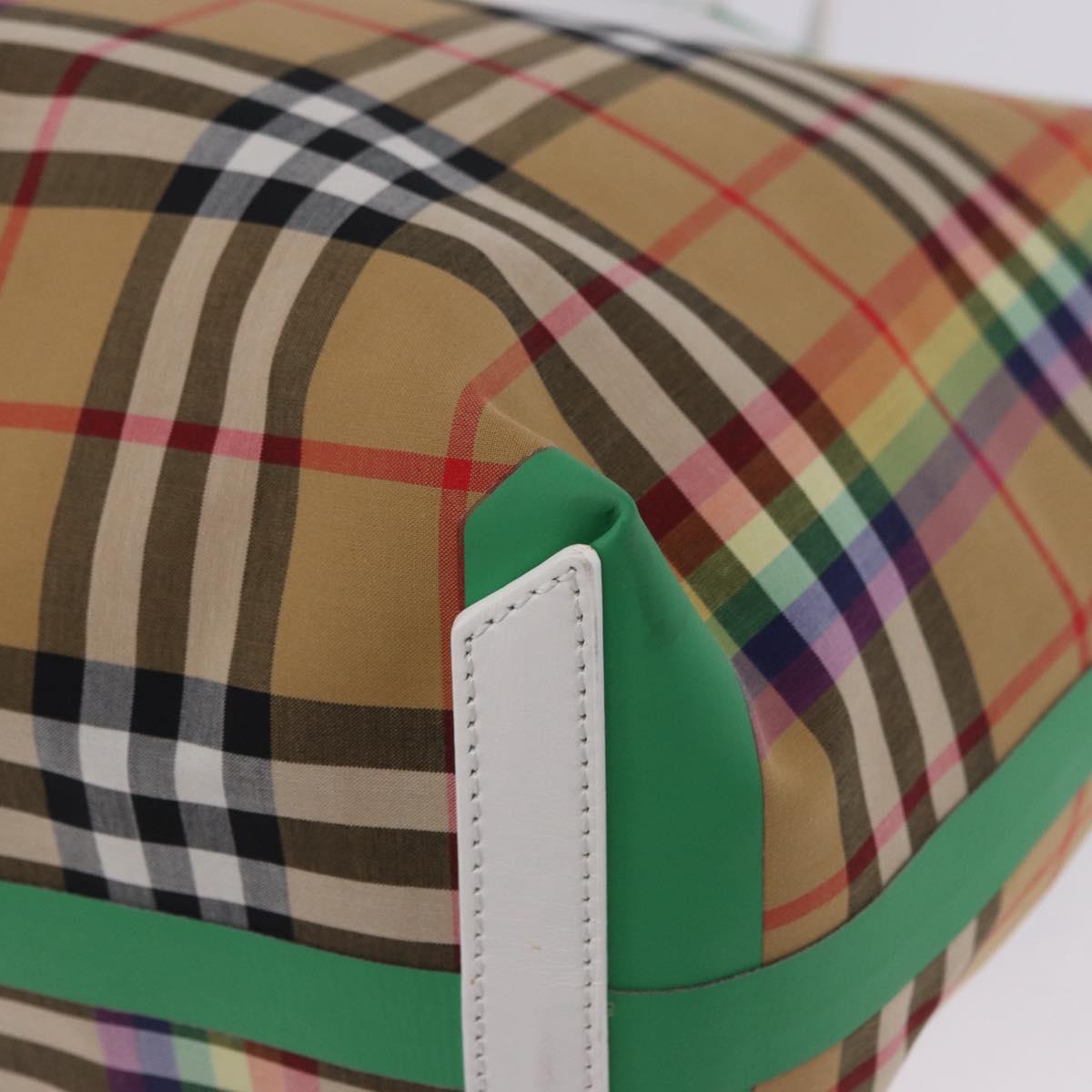 BURBERRY Nova Check Tote Bag Canvas Beige Auth ka5820V