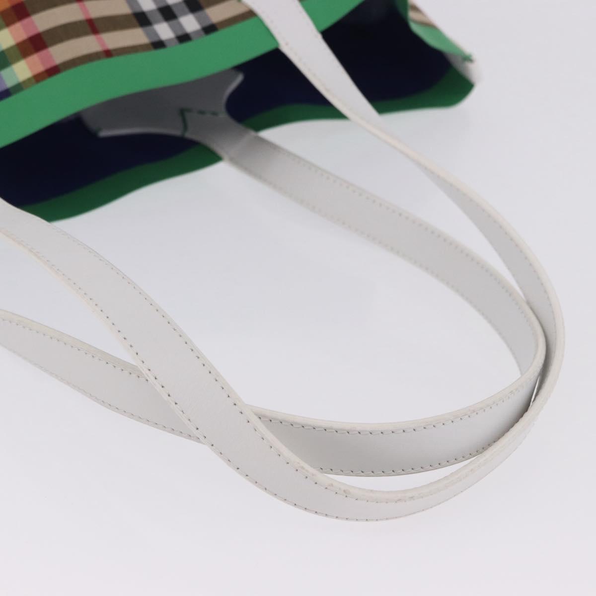 BURBERRY Nova Check Tote Bag Canvas Beige Auth ka5820V