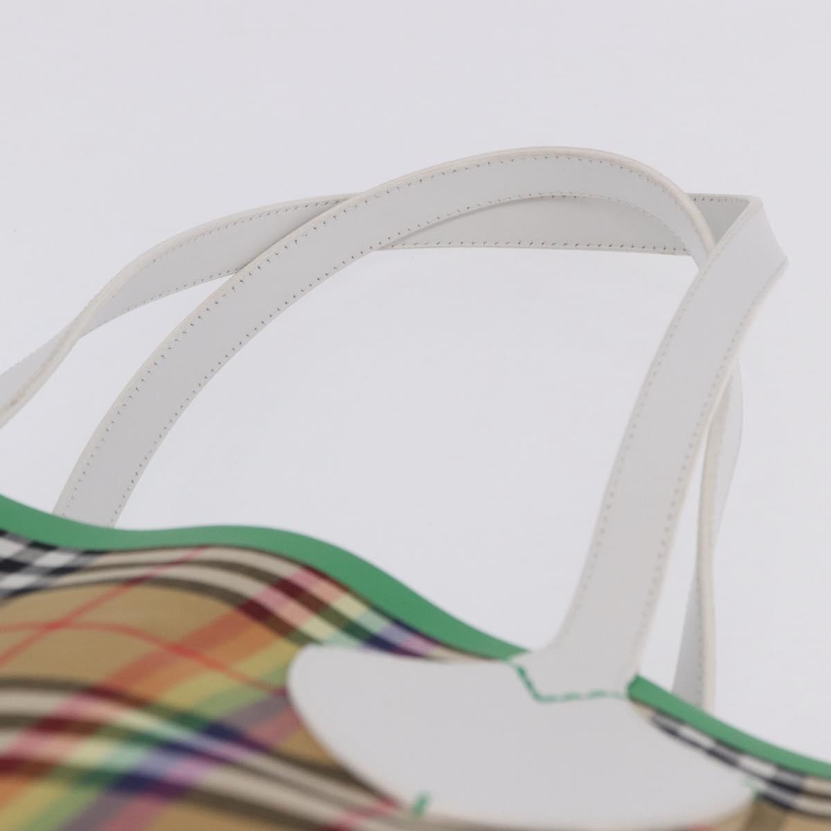 BURBERRY Nova Check Tote Bag Canvas Beige Auth ka5820V