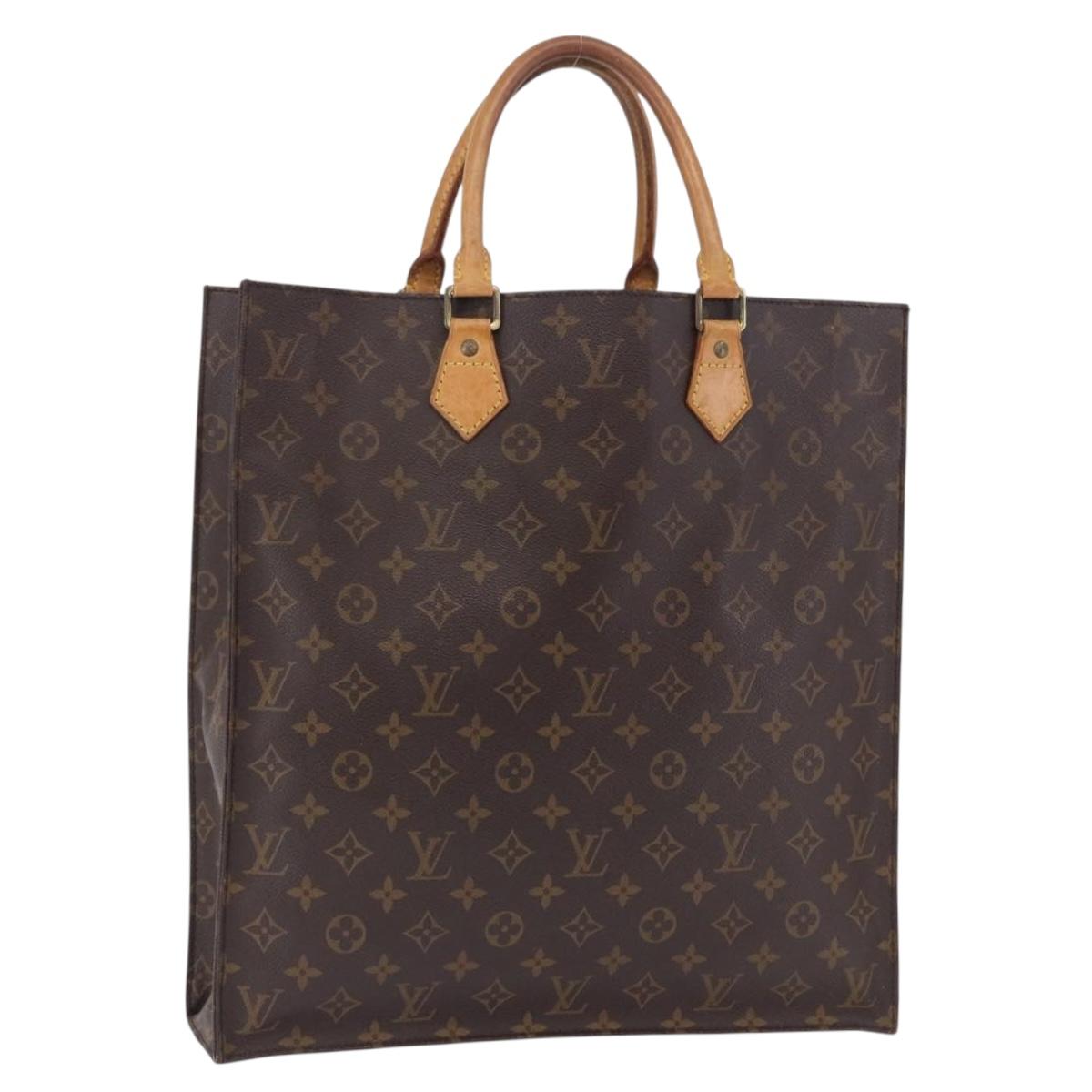 LOUIS VUITTON Monogram Sac Plat Hand Bag M51140 LV Auth ka5821
