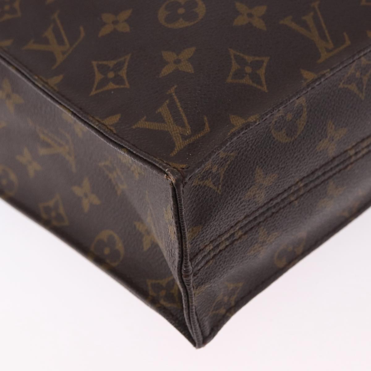 LOUIS VUITTON Monogram Sac Plat Hand Bag M51140 LV Auth ka5821