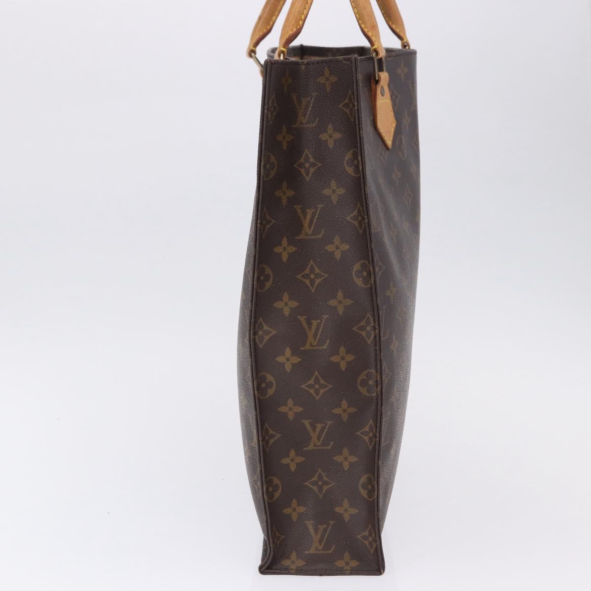 LOUIS VUITTON Monogram Sac Plat Hand Bag M51140 LV Auth ka5821