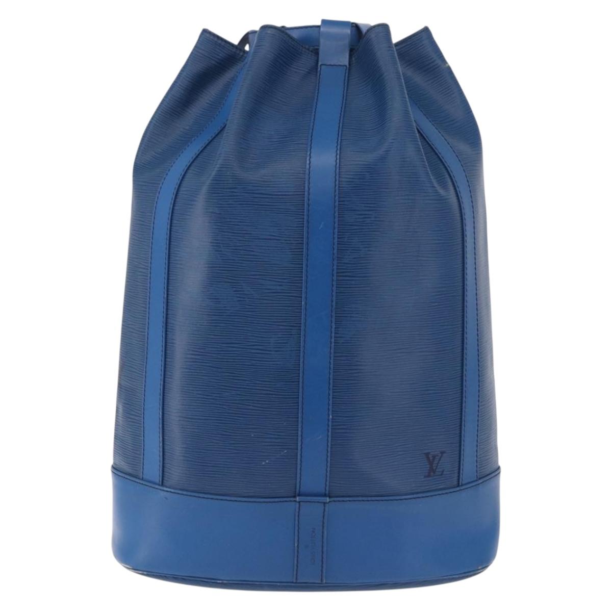 LOUIS VUITTON Epi Randonnee GM Shoulder Bag Blue M43085 LV Auth ka5822