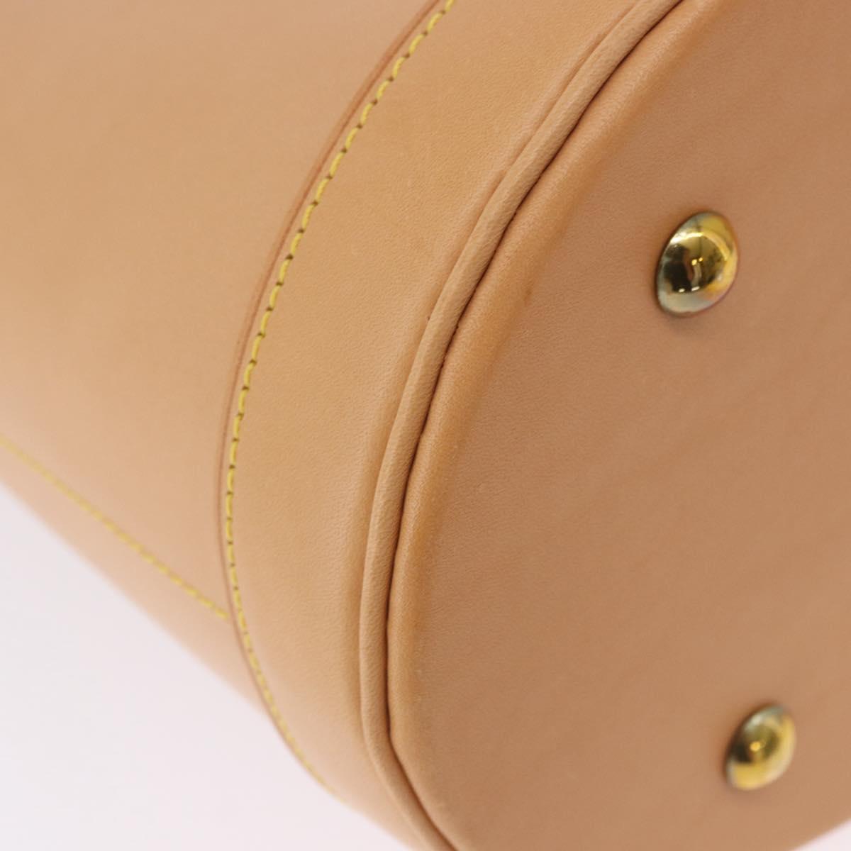 LOUIS VUITTON Nomad leather Bucket PM Shoulder Bag Beige M85001 LV Auth ka5828V