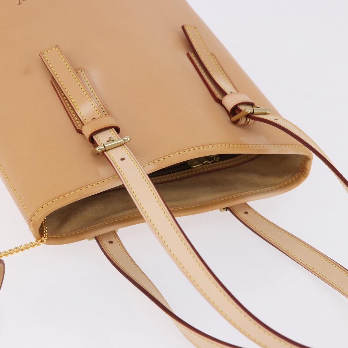 LOUIS VUITTON Nomad leather Bucket PM Shoulder Bag Beige M85001 LV Auth ka5828V