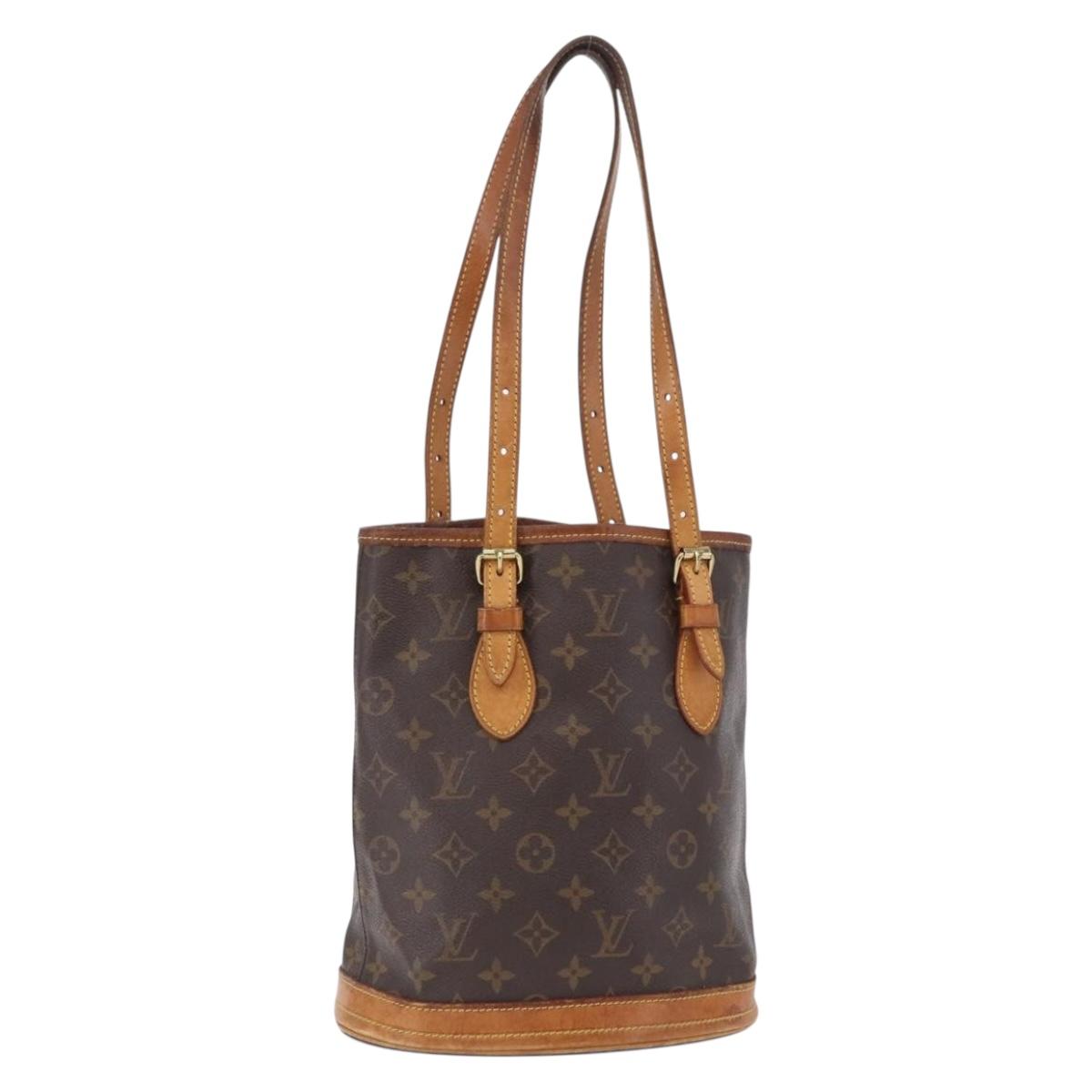 LOUIS VUITTON Monogram Bucket PM Shoulder Bag M42238 LV Auth ka5834