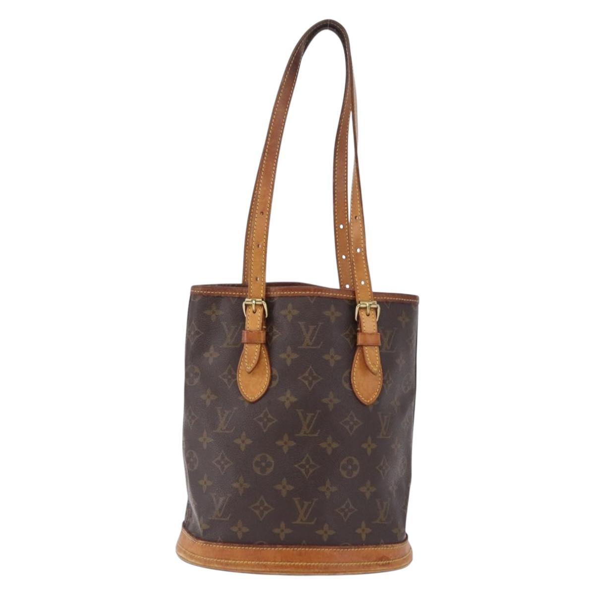 LOUIS VUITTON Monogram Bucket PM Shoulder Bag M42238 LV Auth ka5834