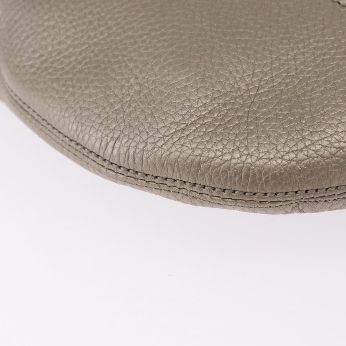 GUCCI Soho Shoulder Bag Leather Beige Gold 308361 Auth ka5848V