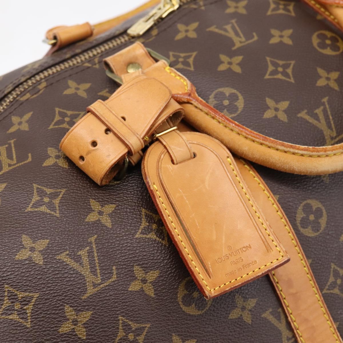 LOUIS VUITTON Monogram Keepall Bandouliere 55 Boston Bag M41414 LV Auth ka5849