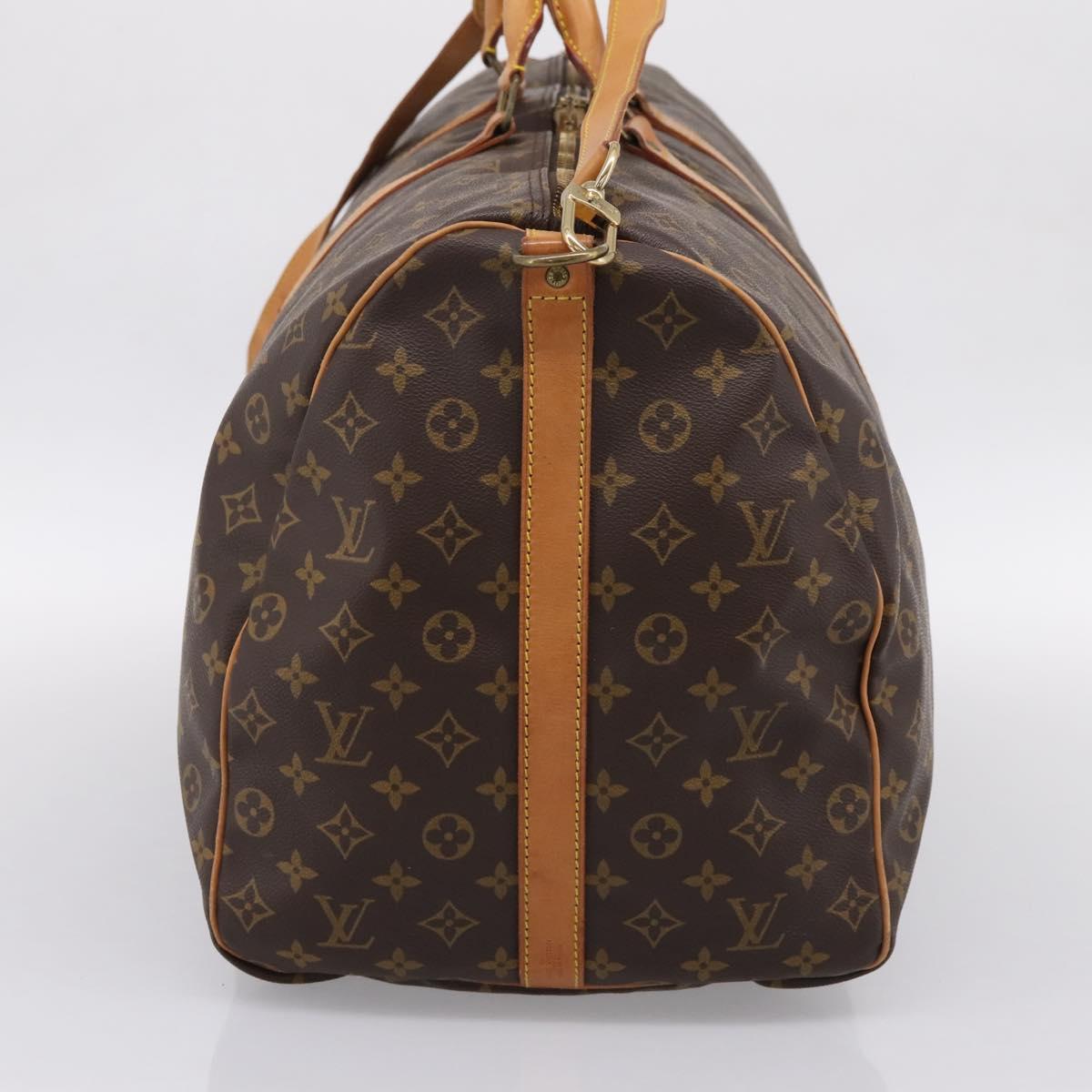 LOUIS VUITTON Monogram Keepall Bandouliere 60 Boston Bag M41412 LV Auth ka5850A