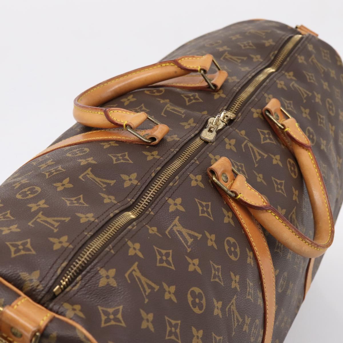 LOUIS VUITTON Monogram Keepall Bandouliere 60 Boston Bag M41412 LV Auth ka5850A