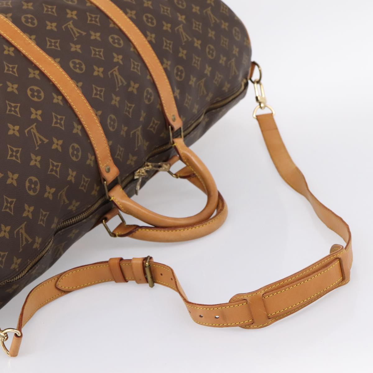 LOUIS VUITTON Monogram Keepall Bandouliere 60 Boston Bag M41412 LV Auth ka5850A
