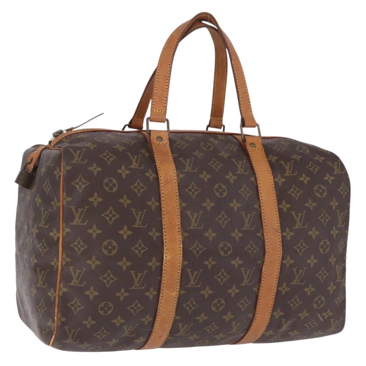 LOUIS VUITTON Monogram Sac Souple 45 Boston Bag M41624 LV Auth ka5852