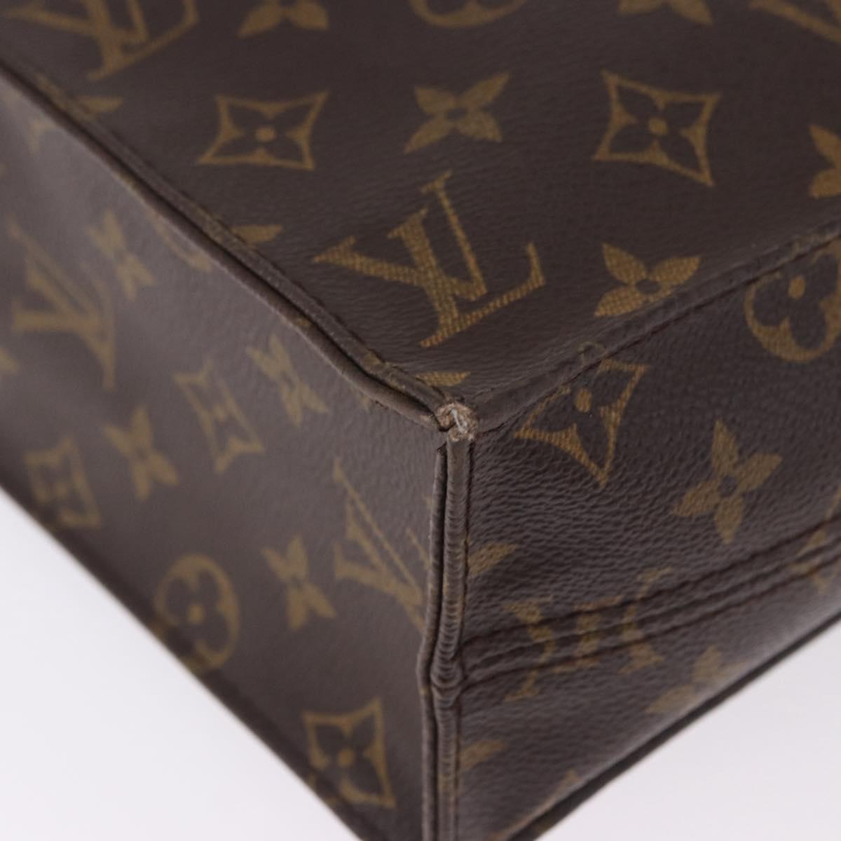 LOUIS VUITTON Monogram Sac Plat Hand Bag M51140 LV Auth ka5853