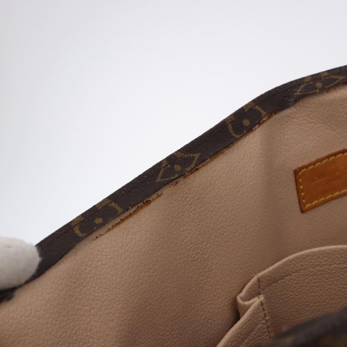 LOUIS VUITTON Monogram Sac Plat Hand Bag M51140 LV Auth ka5853