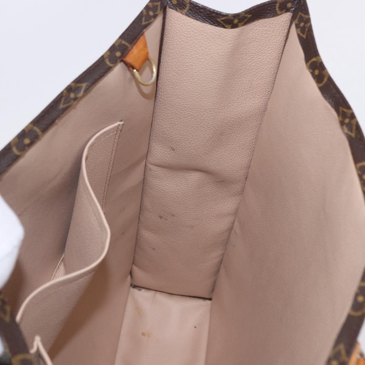 LOUIS VUITTON Monogram Sac Plat Hand Bag M51140 LV Auth ka5853