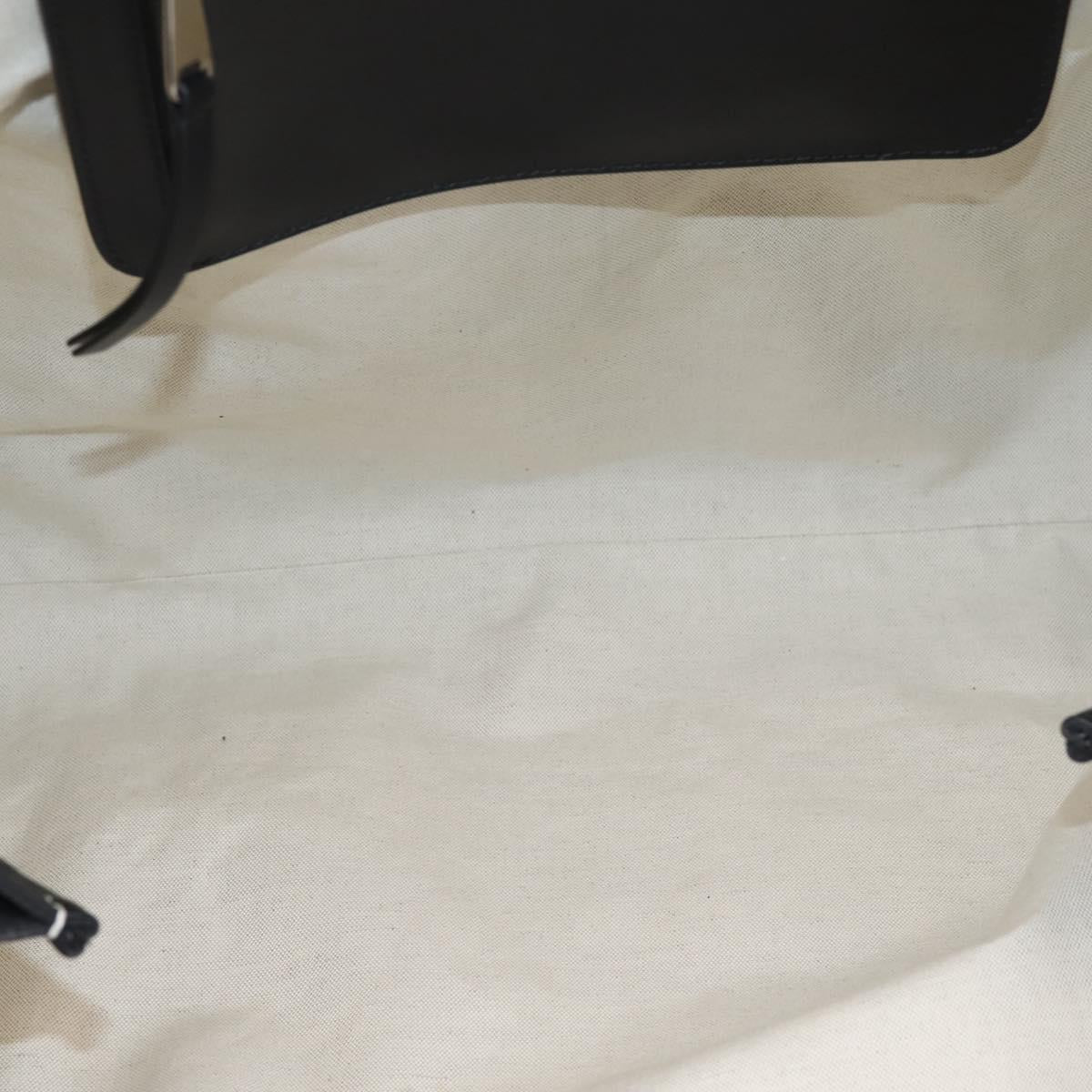 BURBERRY Tote Bag Canvas Black Silver Auth ka5856V