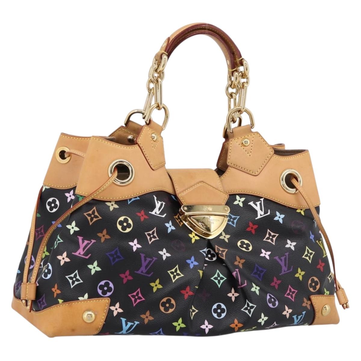 LOUIS VUITTON Monogram Multicolor Ursula Tote Bag Black M40124 LV Auth ka5857V