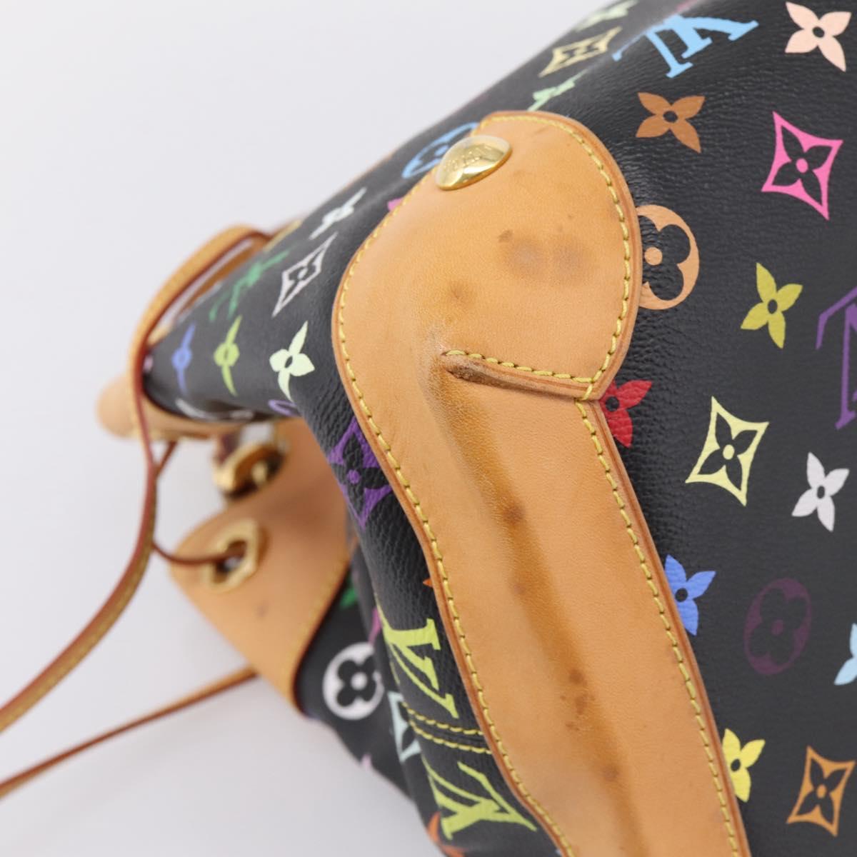 LOUIS VUITTON Monogram Multicolor Ursula Tote Bag Black M40124 LV Auth ka5857V