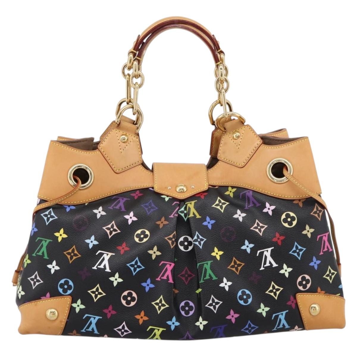 LOUIS VUITTON Monogram Multicolor Ursula Tote Bag Black M40124 LV Auth ka5857V