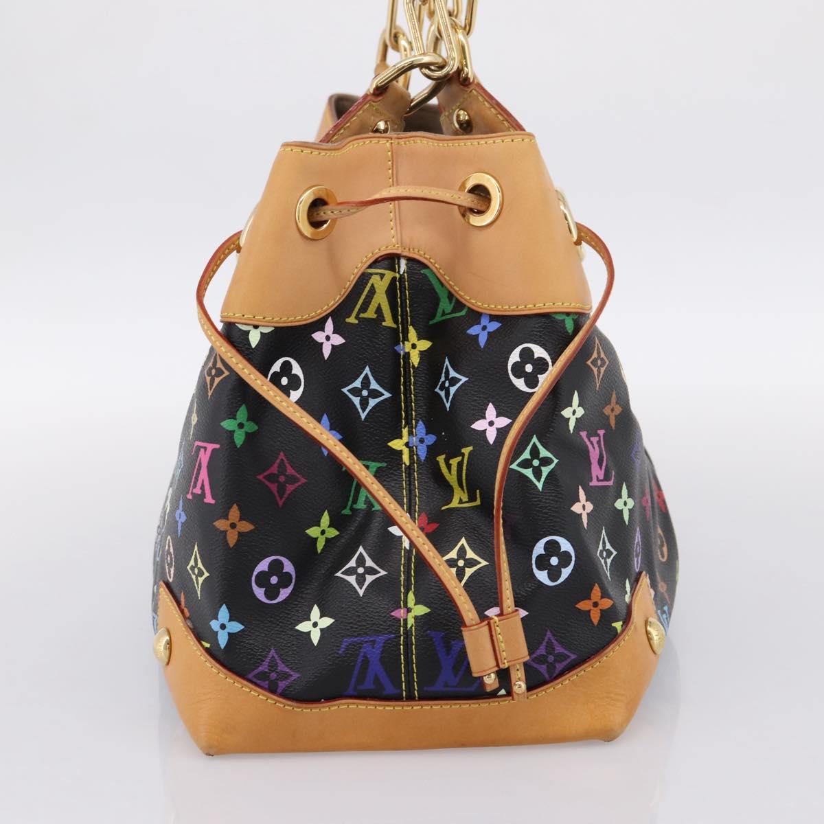 LOUIS VUITTON Monogram Multicolor Ursula Tote Bag Black M40124 LV Auth ka5857V