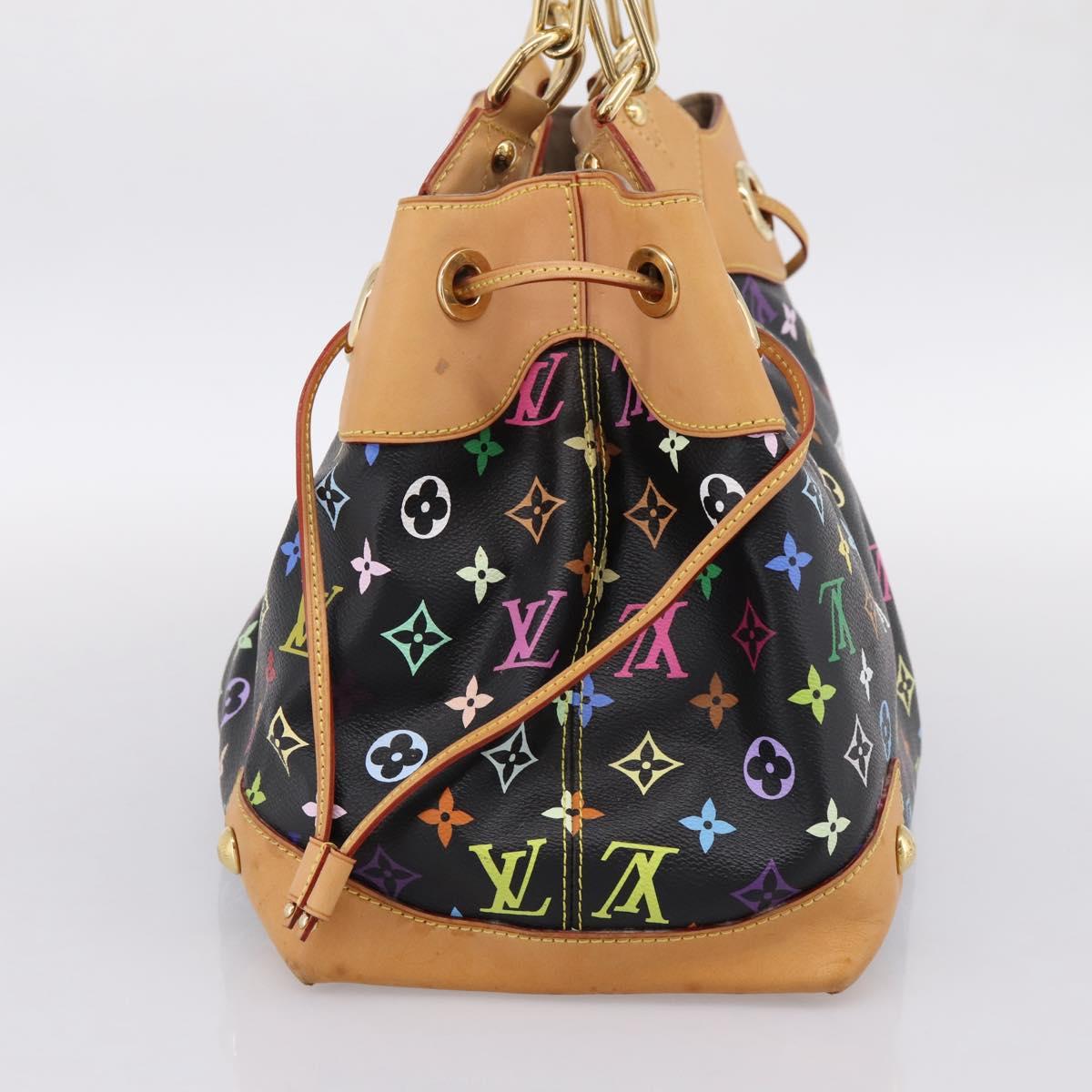 LOUIS VUITTON Monogram Multicolor Ursula Tote Bag Black M40124 LV Auth ka5857V