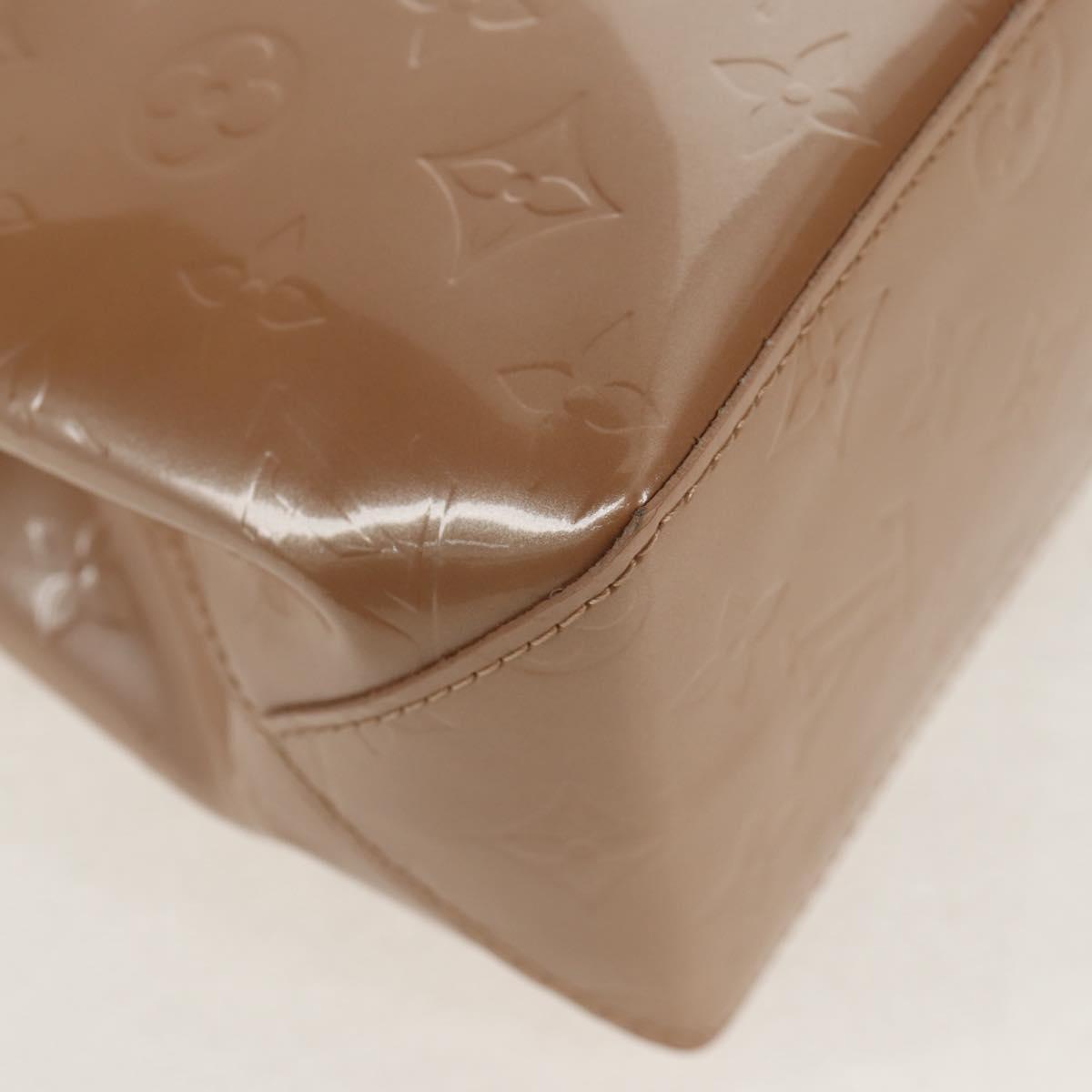 LOUIS VUITTON Monogram Vernis Reade PM Hand Bag Noisette M91334 LV Auth ka586V