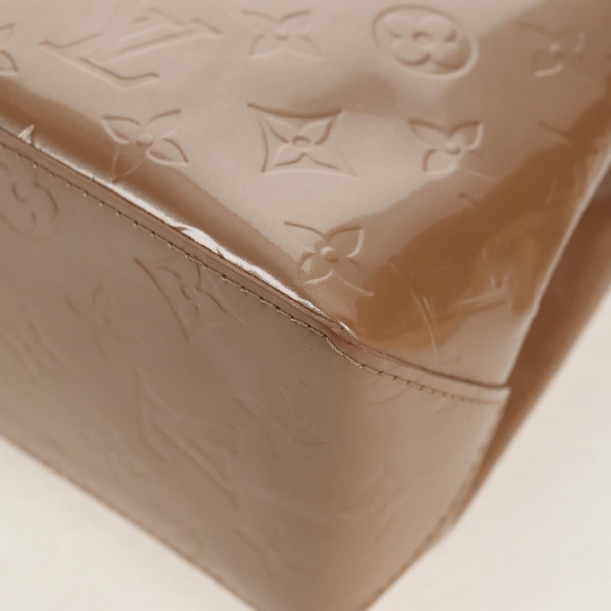 LOUIS VUITTON Monogram Vernis Reade PM Hand Bag Noisette M91334 LV Auth ka586V
