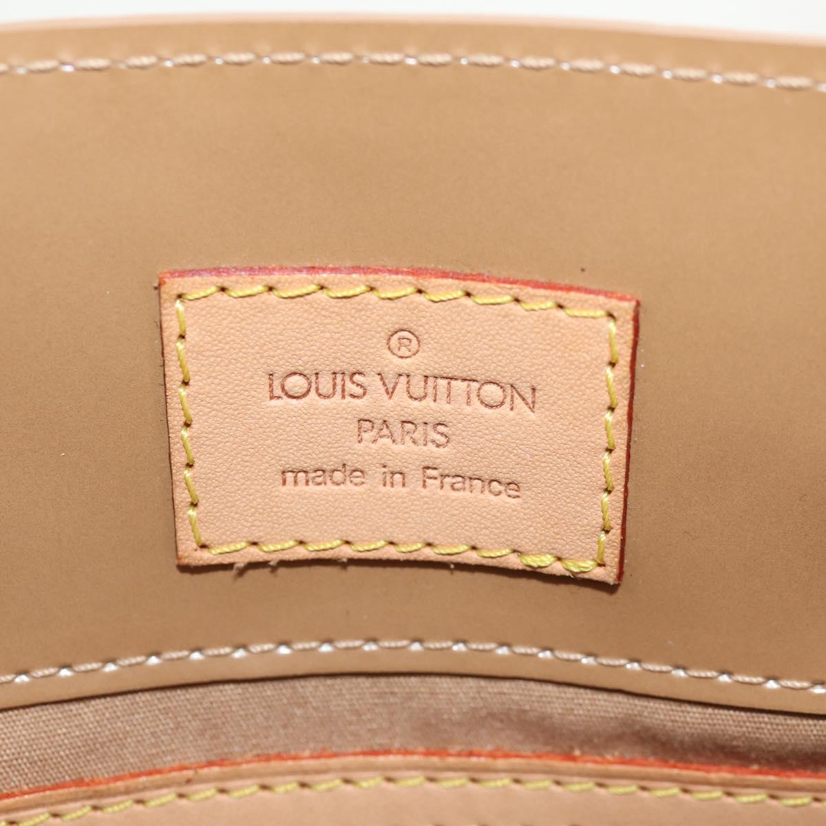 LOUIS VUITTON Monogram Vernis Reade PM Hand Bag Noisette M91334 LV Auth ka586V